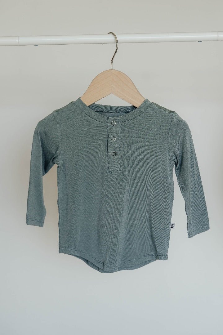 Long Sleeve Henley - Sea Blue - Jettson Cole
