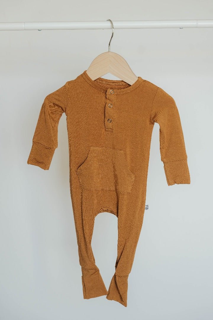 Long Sleeve Romper - Caramel - Jettson Cole
