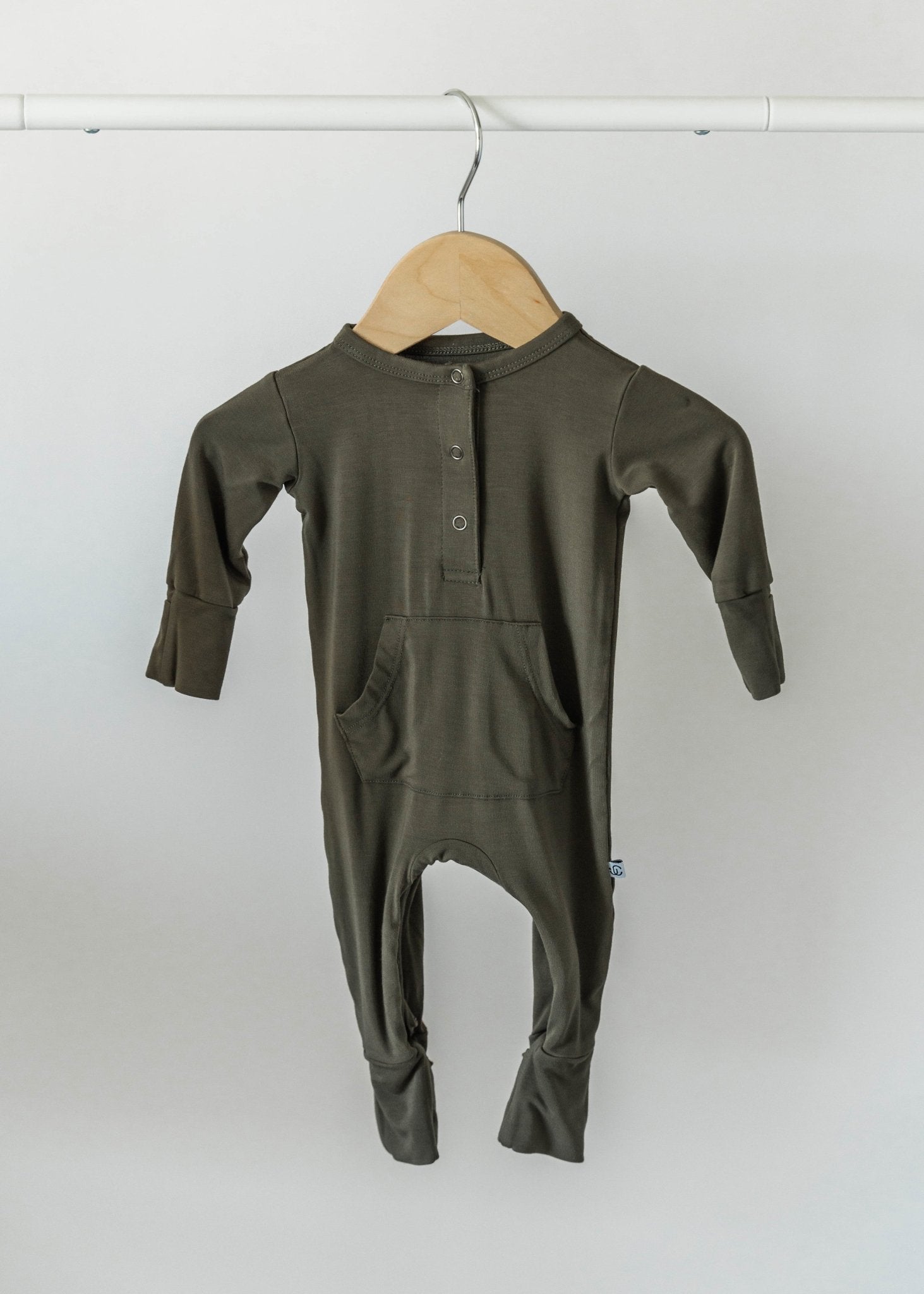 Long Sleeve Romper - Dark Olive - Jettson Cole