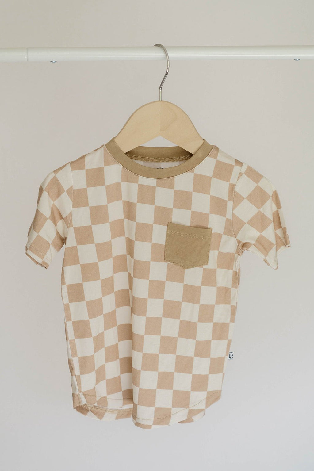 Checkered pocket tee- Desert Tan - Jettson Cole