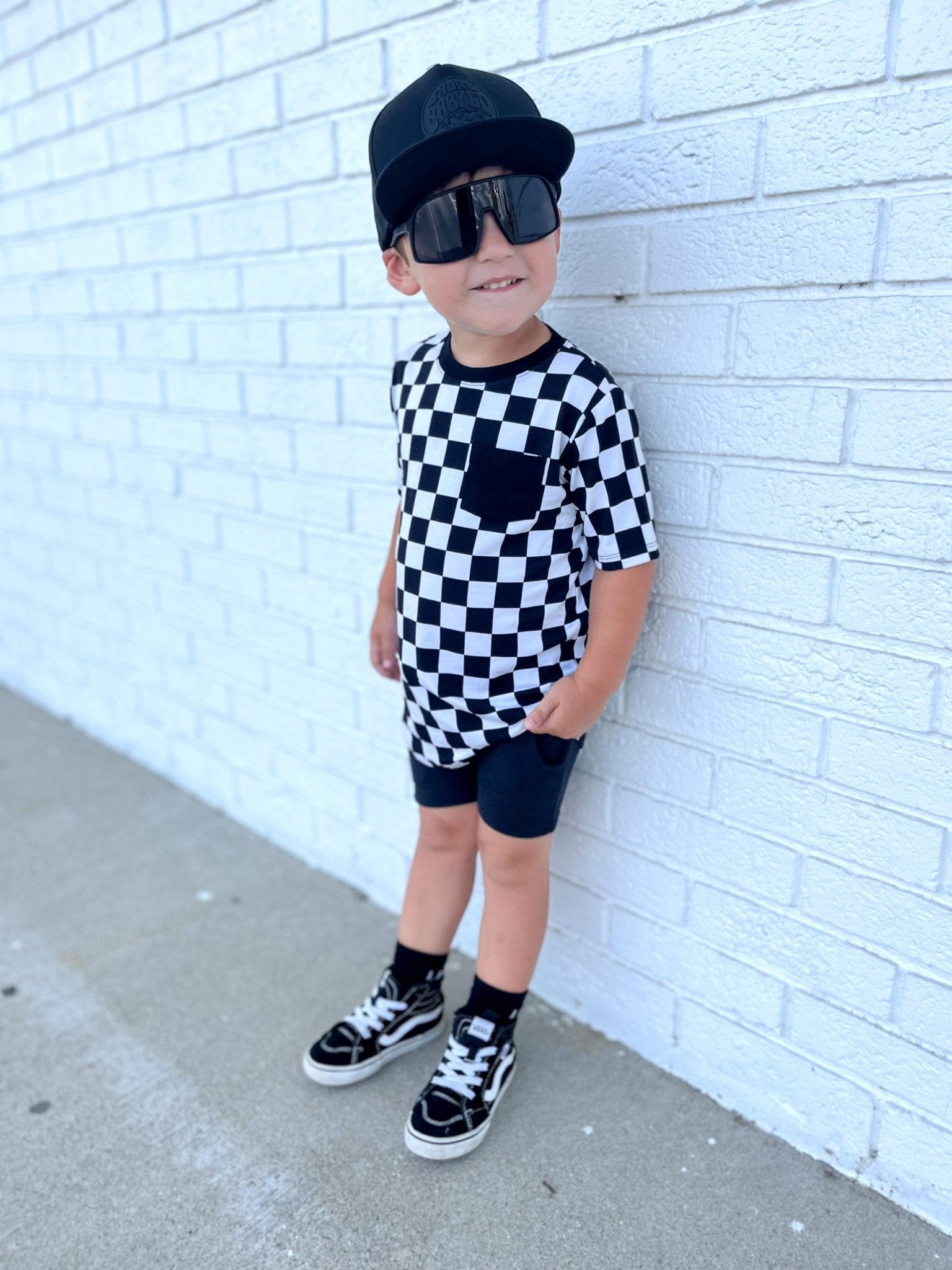 Checkered pocket tee - Jett Black - Jettson Cole