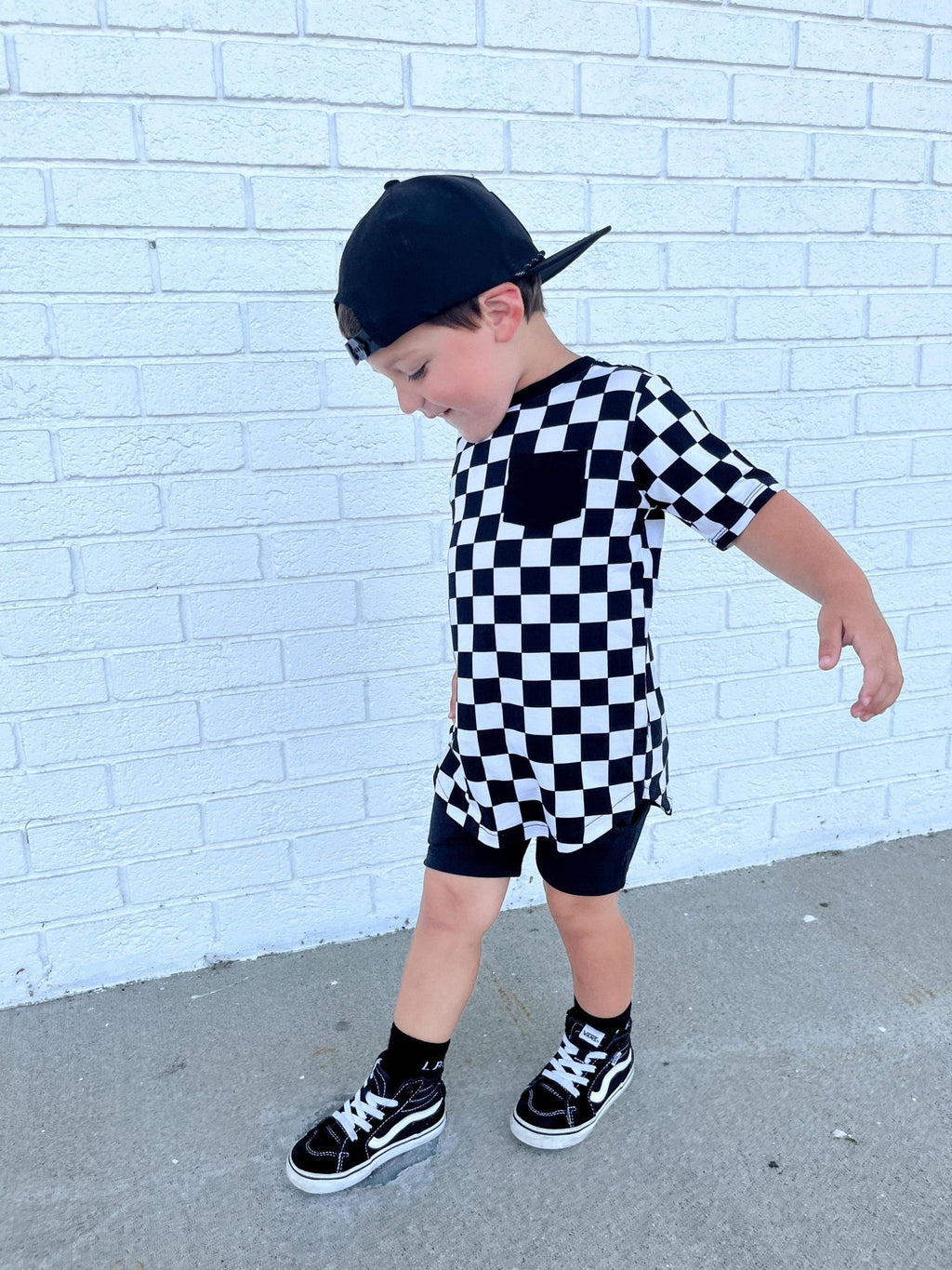 Checkered pocket tee - Jett Black - Jettson Cole