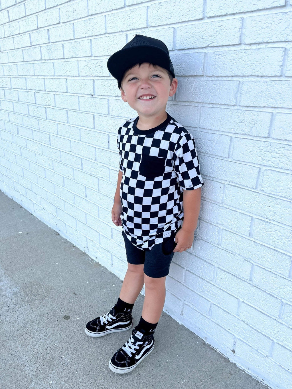 Checkered pocket tee - Jett Black - Jettson Cole