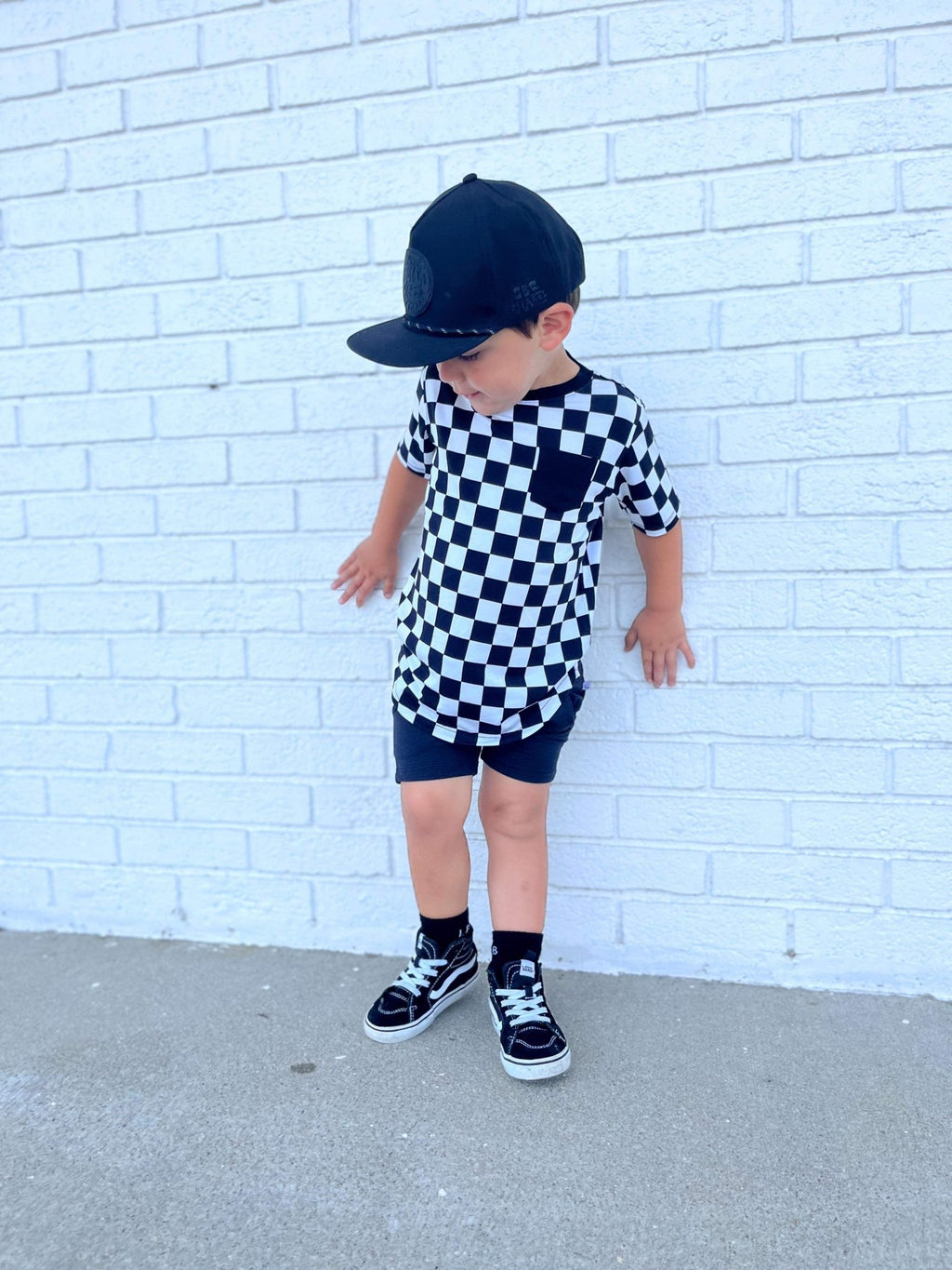 Checkered pocket tee - Jett Black - Jettson Cole