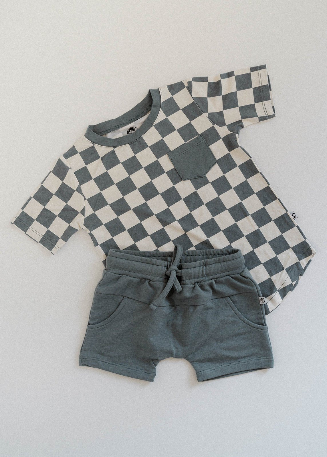 Checkered pocket tee- Sea Blue - Jettson Cole