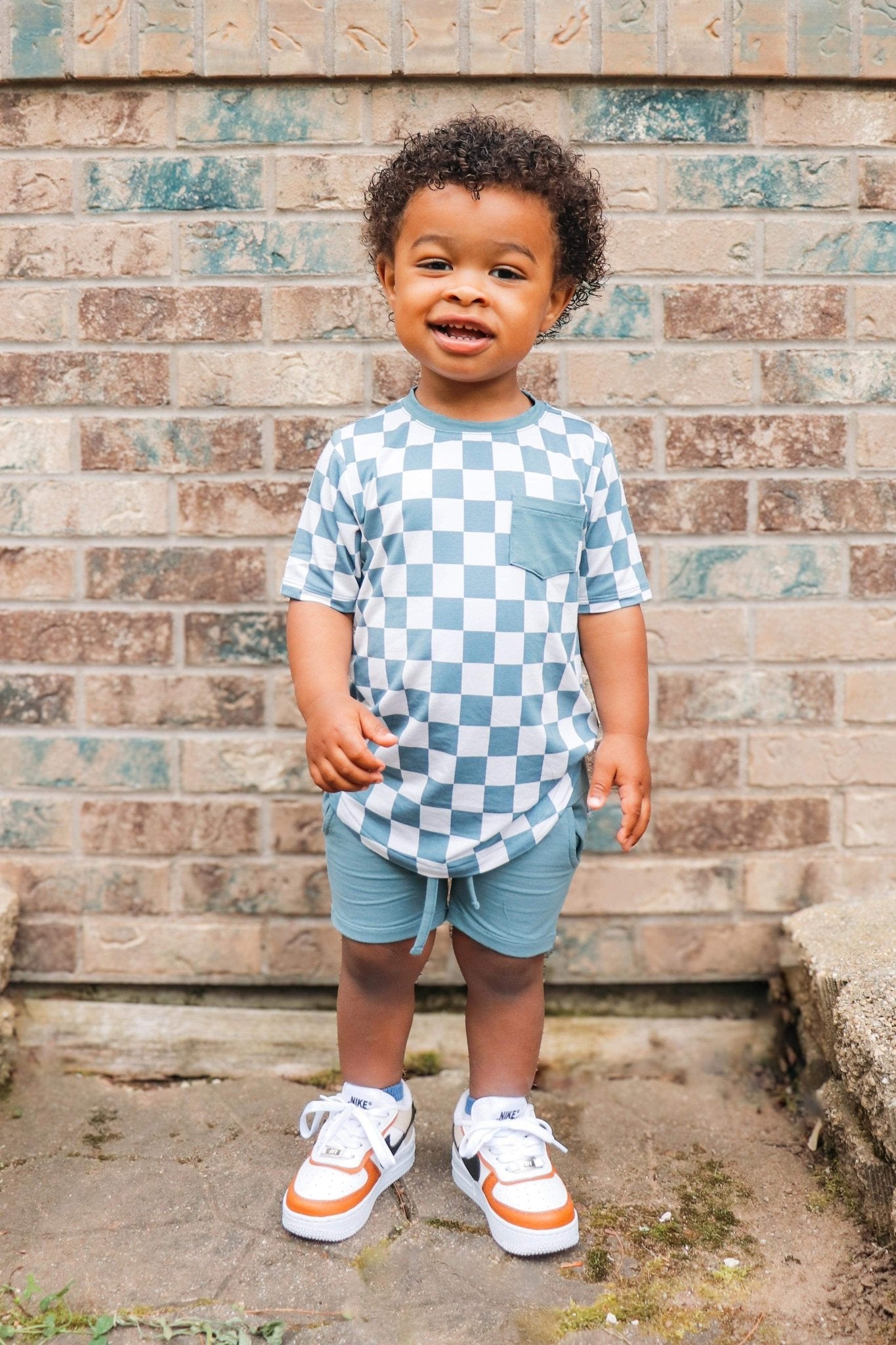 Checkered pocket tee - Sea Blue - Jettson Cole