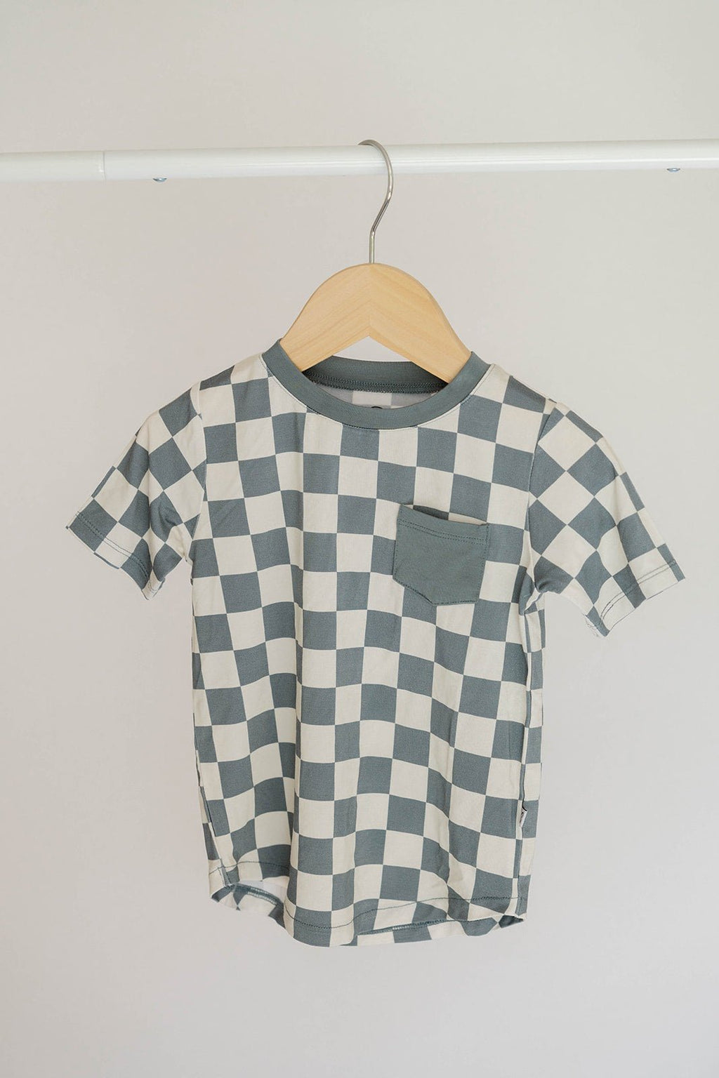 Checkered pocket tee- Sea Blue - Jettson Cole