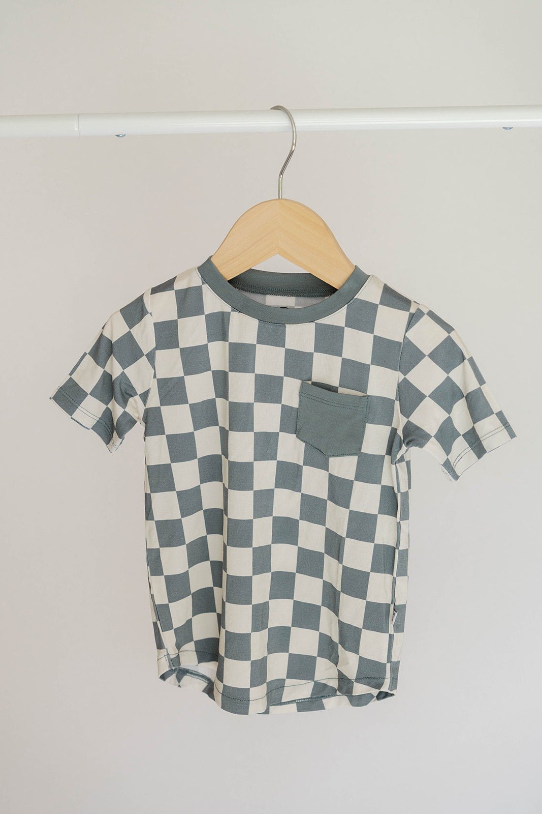 Checkered pocket tee- Sea Blue - Jettson Cole