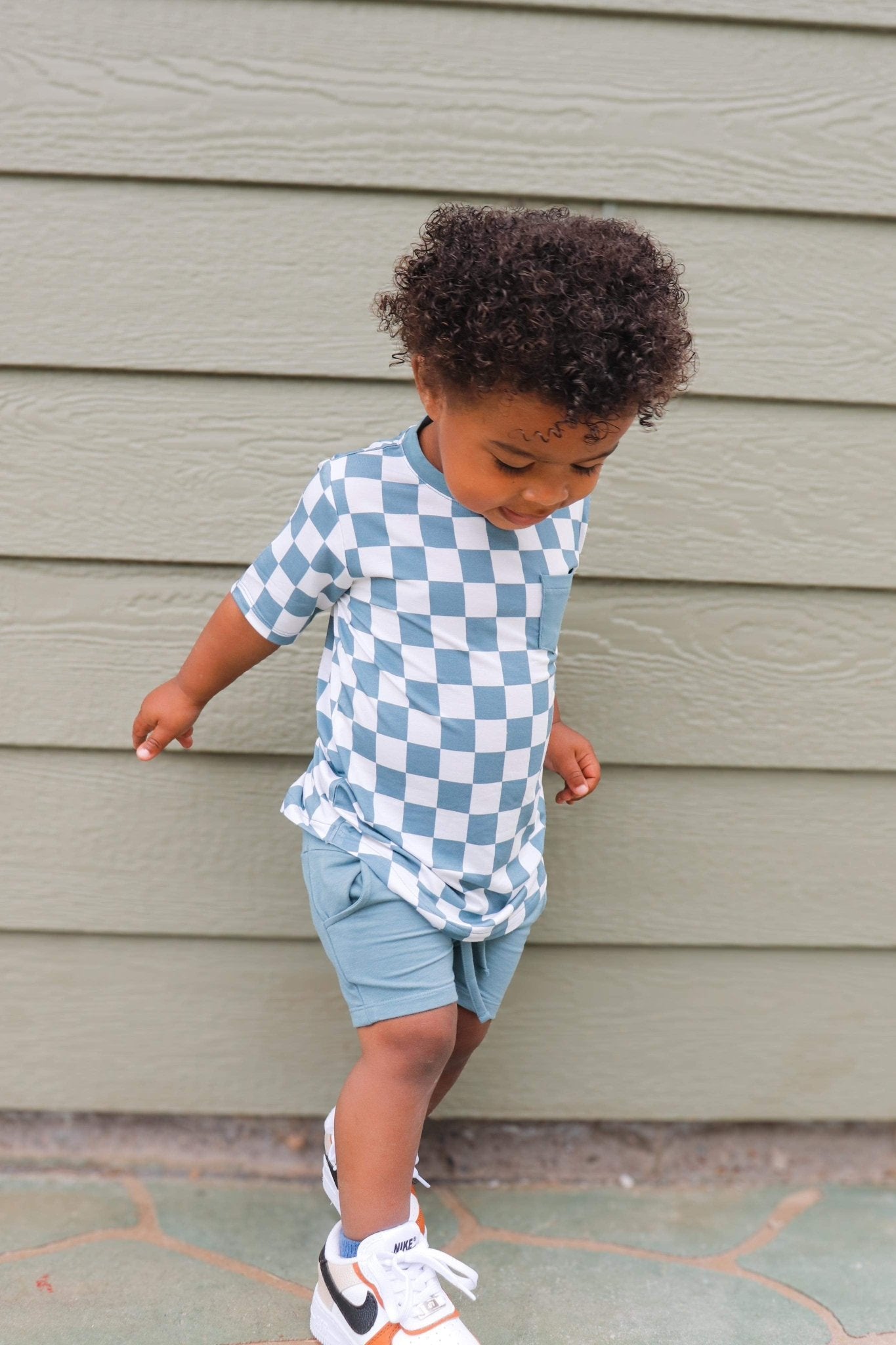 Checkered pocket tee - Sea Blue - Jettson Cole