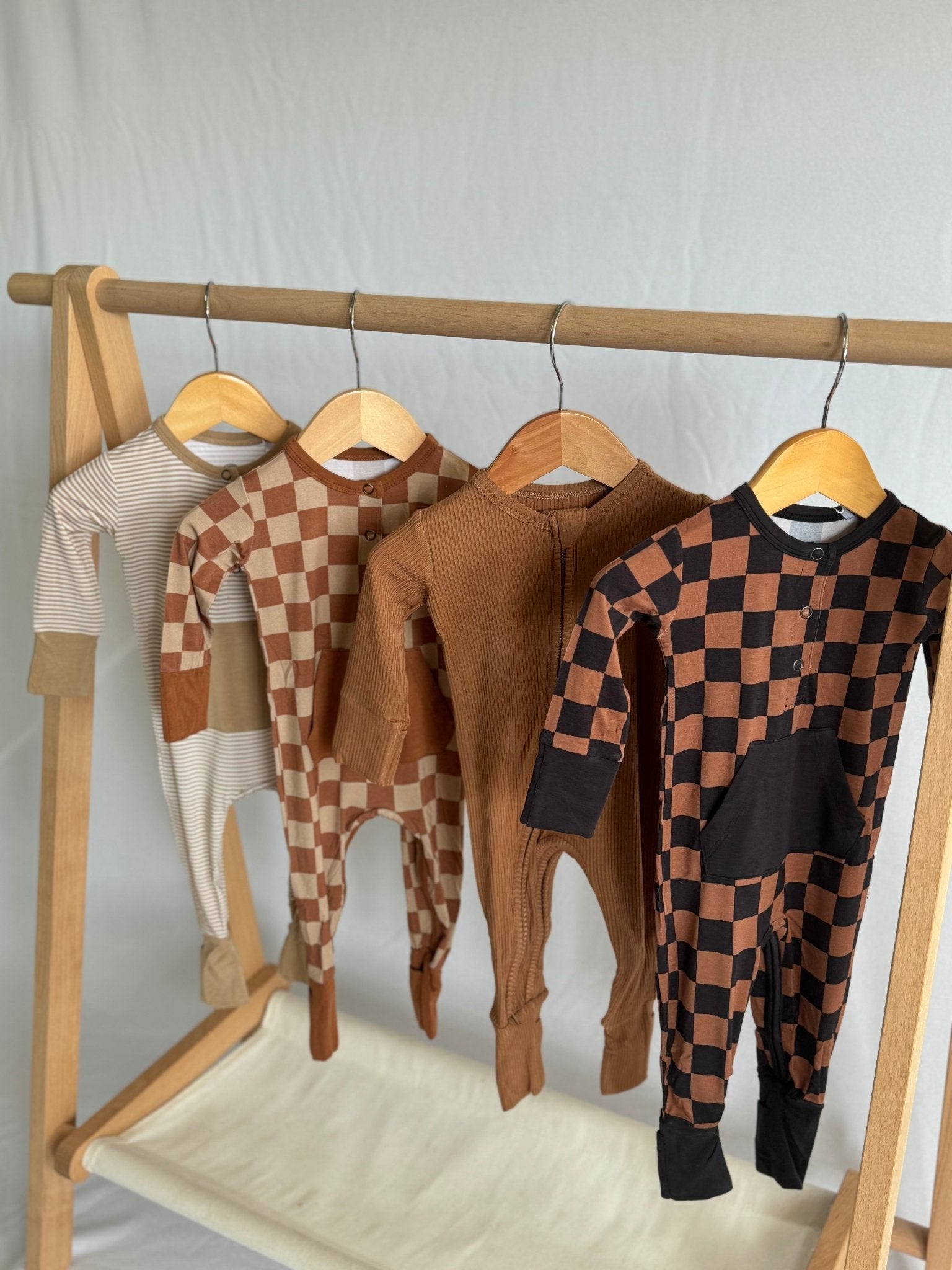 Ribbed Chocolate Zippy PJ - Jettson Cole