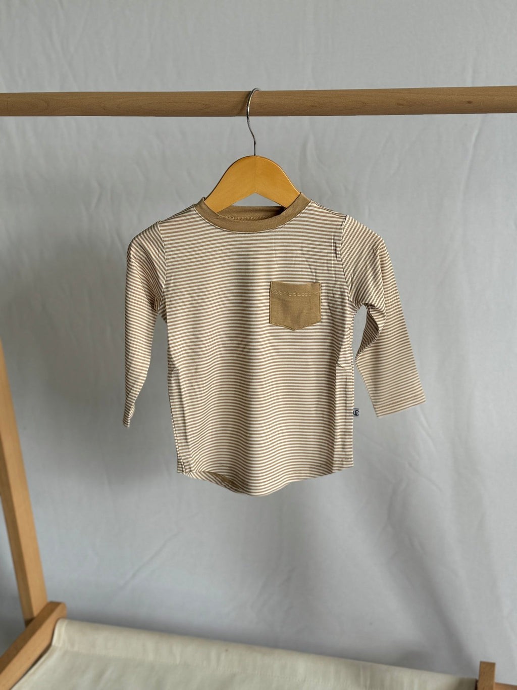 Tan Stripped Pocket Long Sleeve - Jettson Cole
