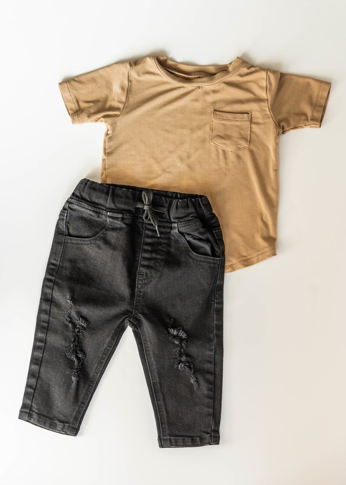 Black Distressed Bamboo Jeans - Jettson Cole