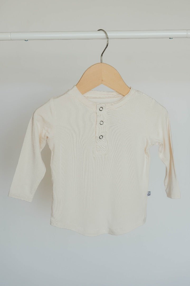 Long Sleeve Henley - Cream - Jettson Cole