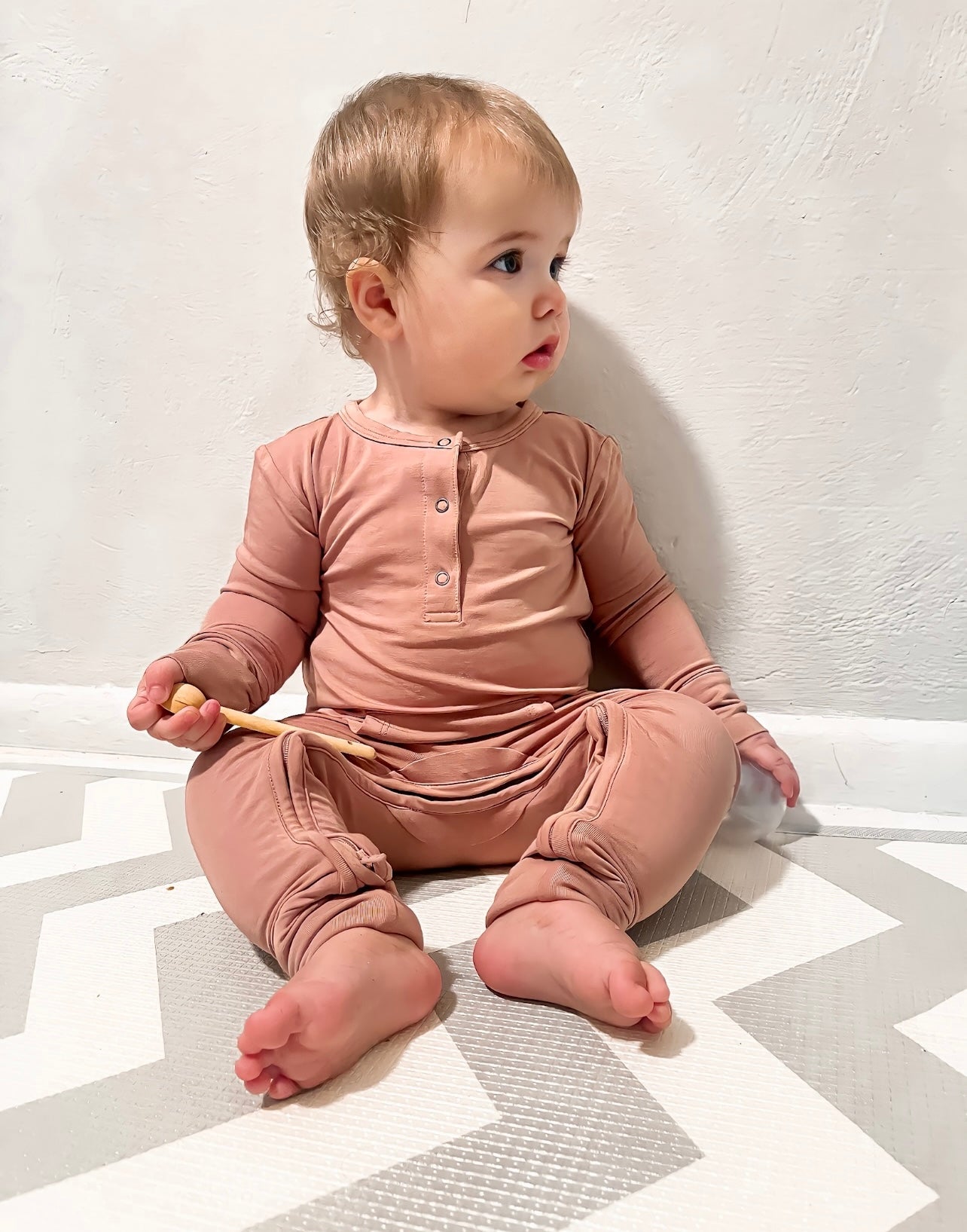 Long Sleeve Romper - Canyon Clay - Jettson Cole