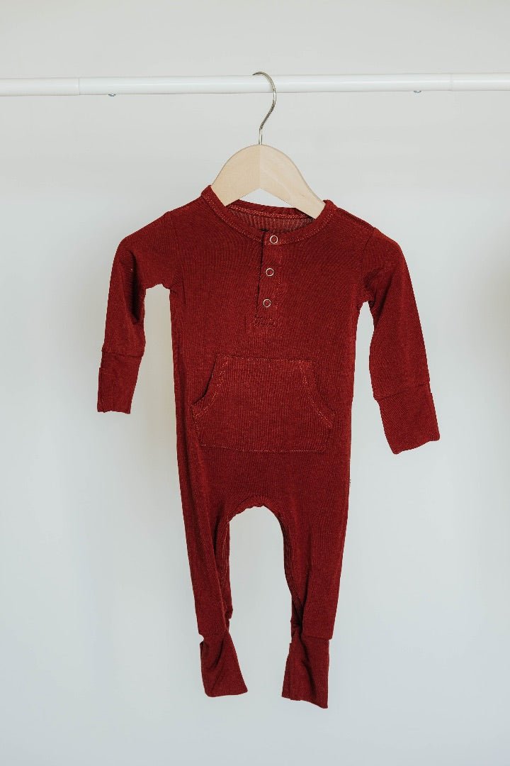 Long Sleeve Romper - Redwood - Jettson Cole