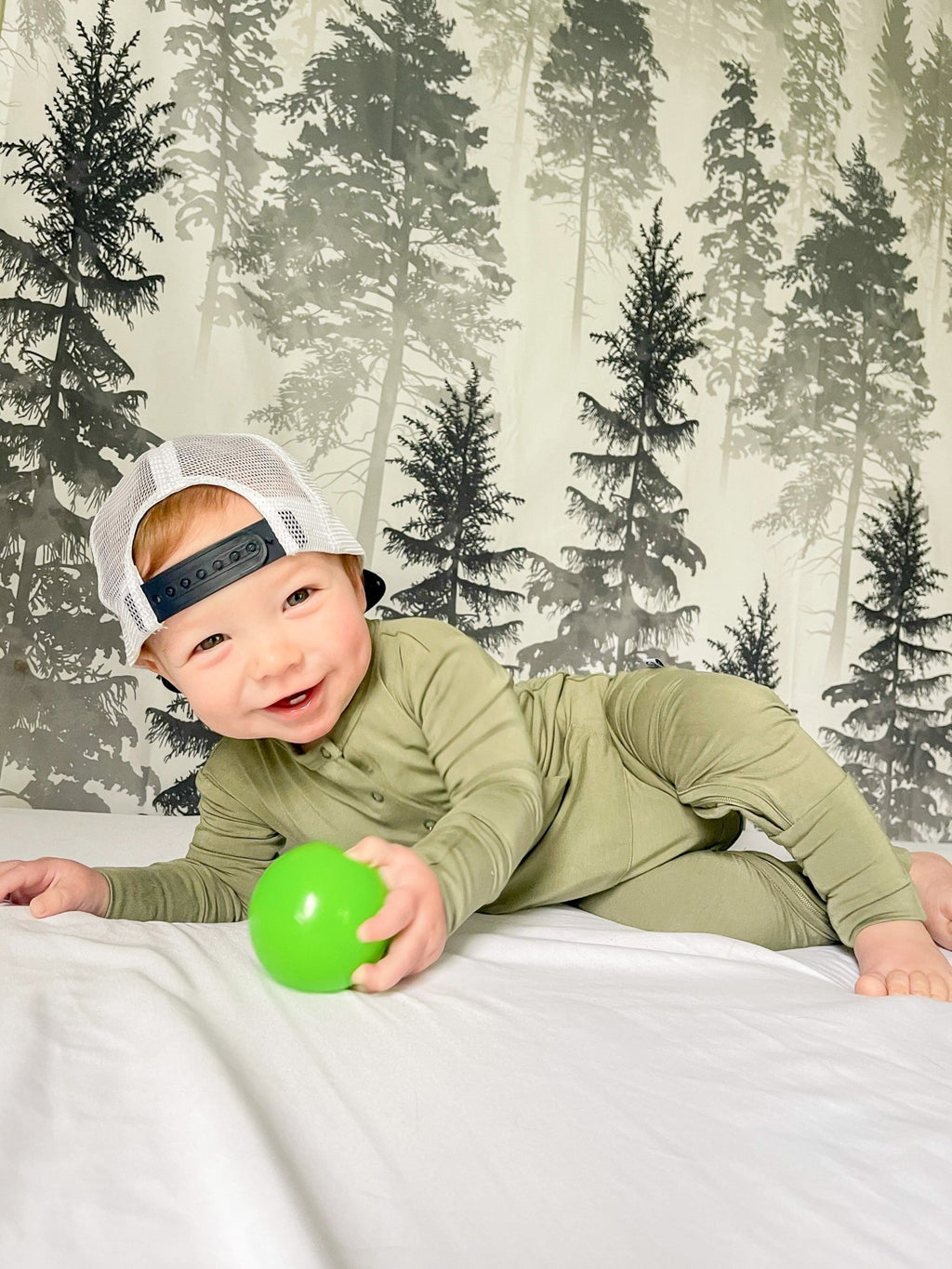 Long Sleeve Romper - Sage - Jettson Cole