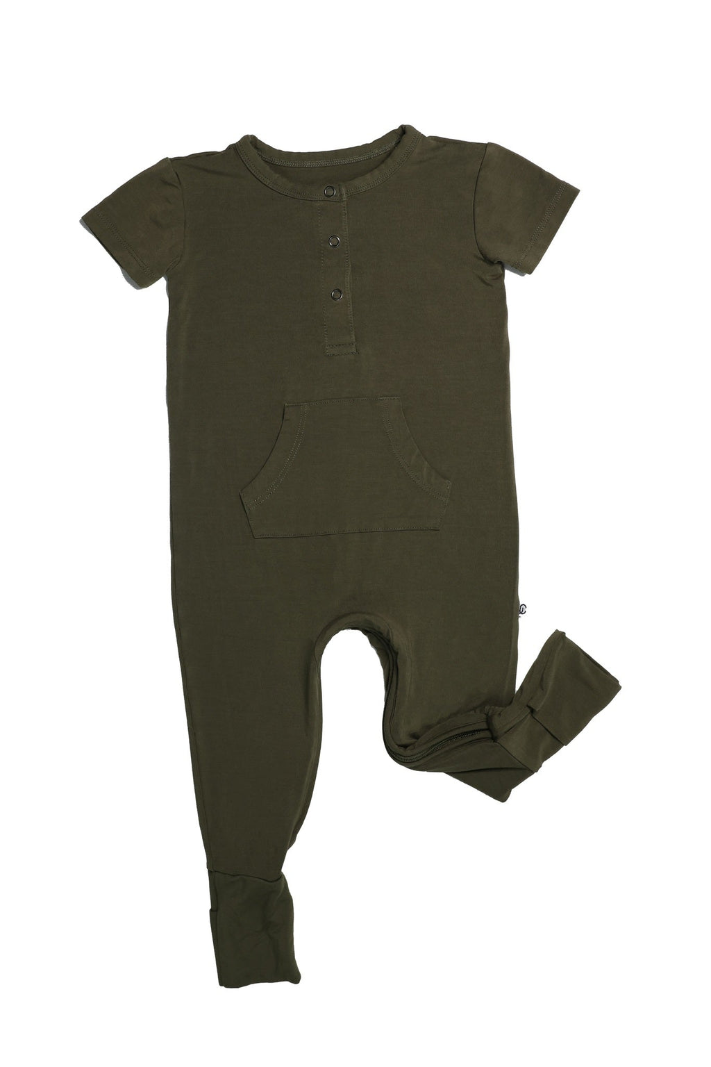 Short-Sleeve Romper - Dark Olive - Jettson Cole