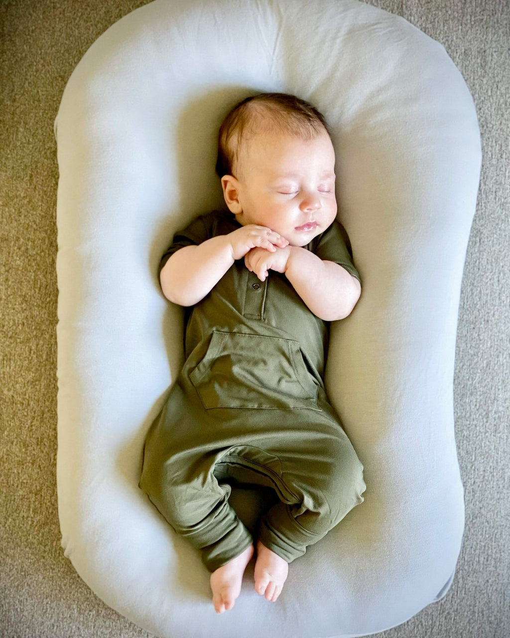 Short Sleeve Romper - Dark Olive - Jettson Cole