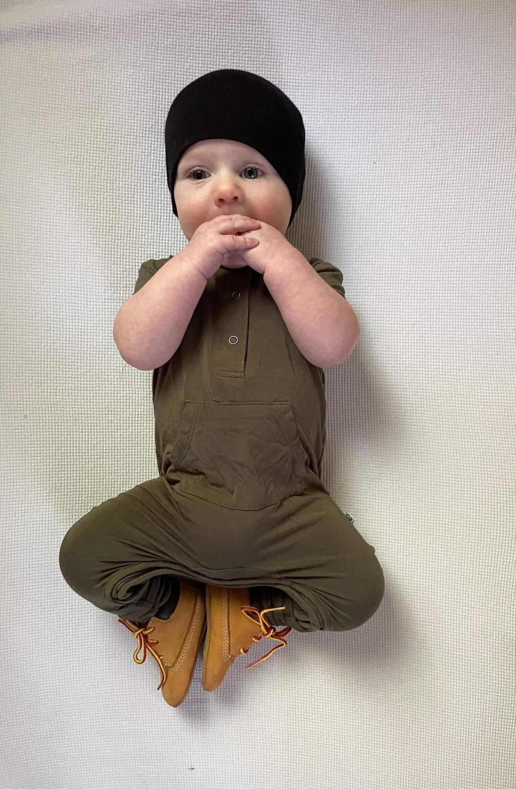 Short Sleeve Romper - Dark Olive - Jettson Cole