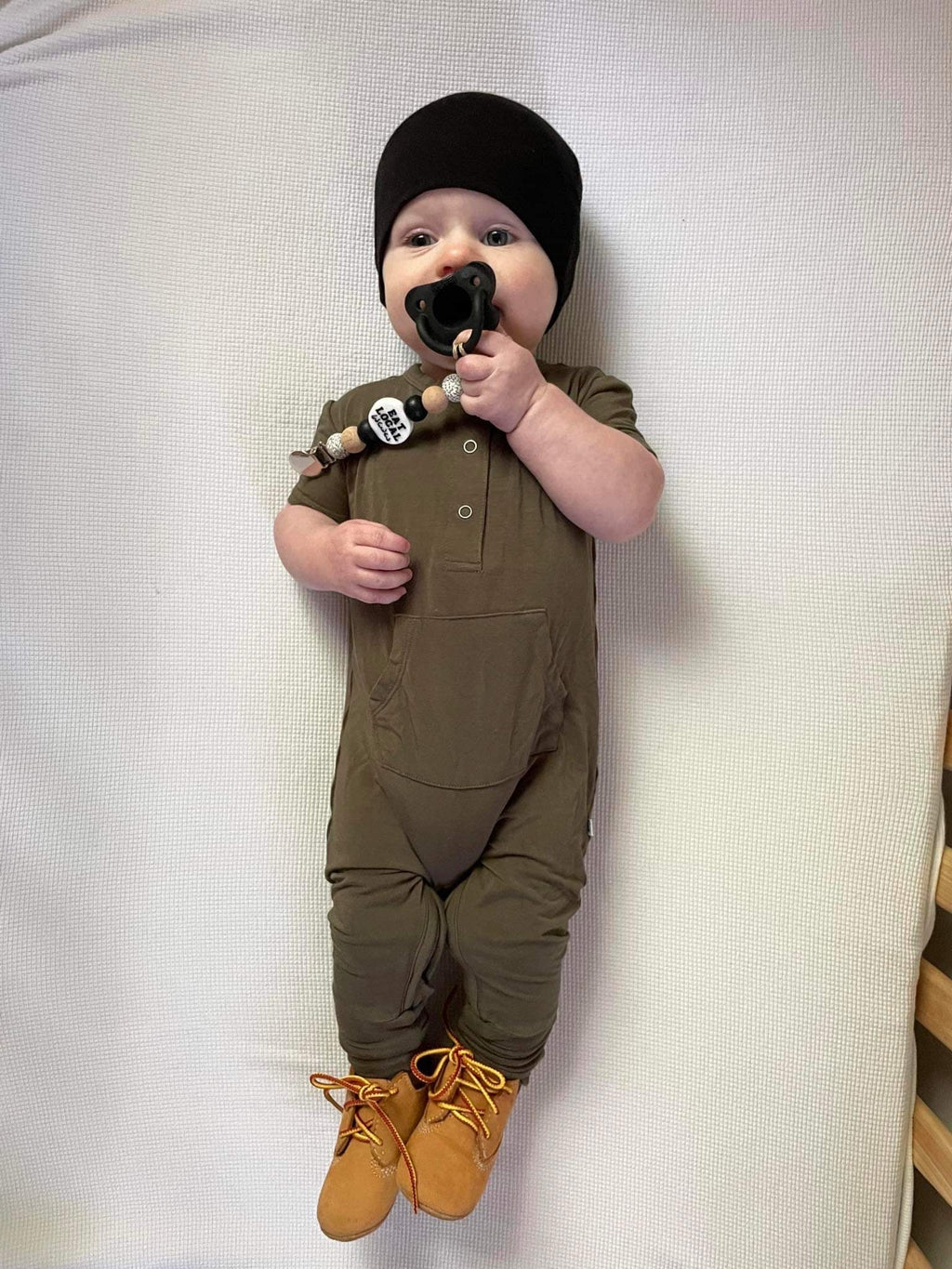 Short Sleeve Romper - Dark Olive - Jettson Cole