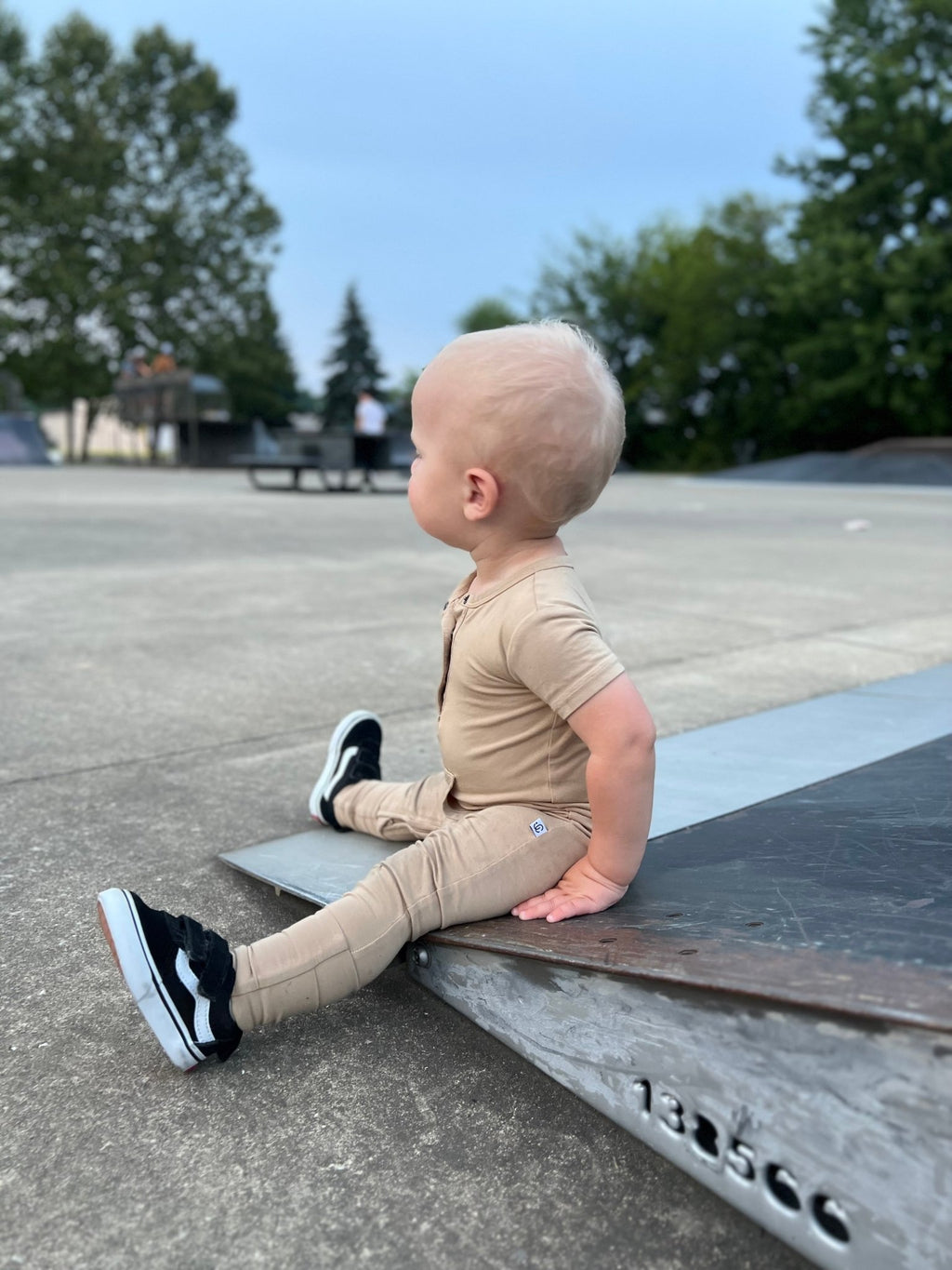 Short Sleeve Romper - Desert Tan - Jettson Cole