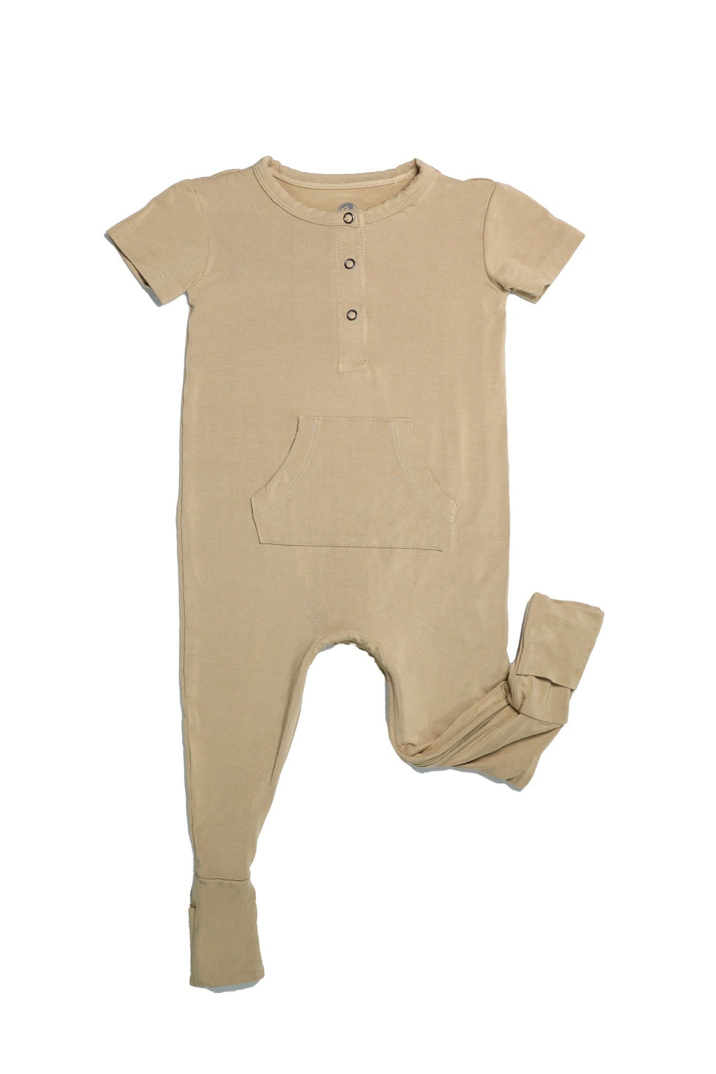 Short-Sleeve Romper - Desert Tan - Jettson Cole