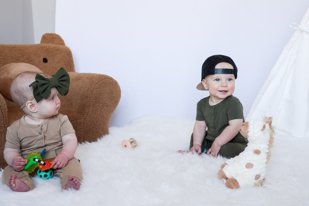 Short-Sleeve Romper - Desert Tan - Jettson Cole