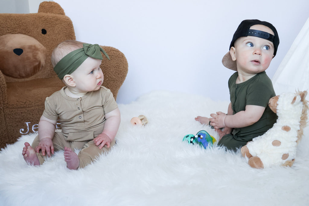 Short-Sleeve Romper - Desert Tan - Jettson Cole