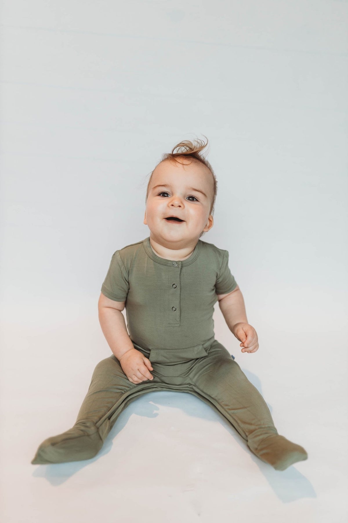 Short Sleeve Romper - Sage - Jettson Cole