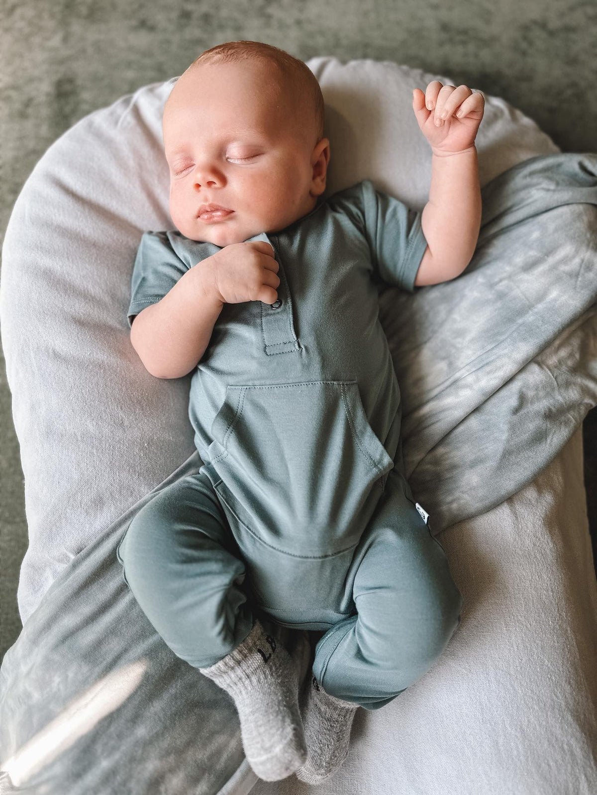 Short Sleeve Romper - Sea Blue - Jettson Cole