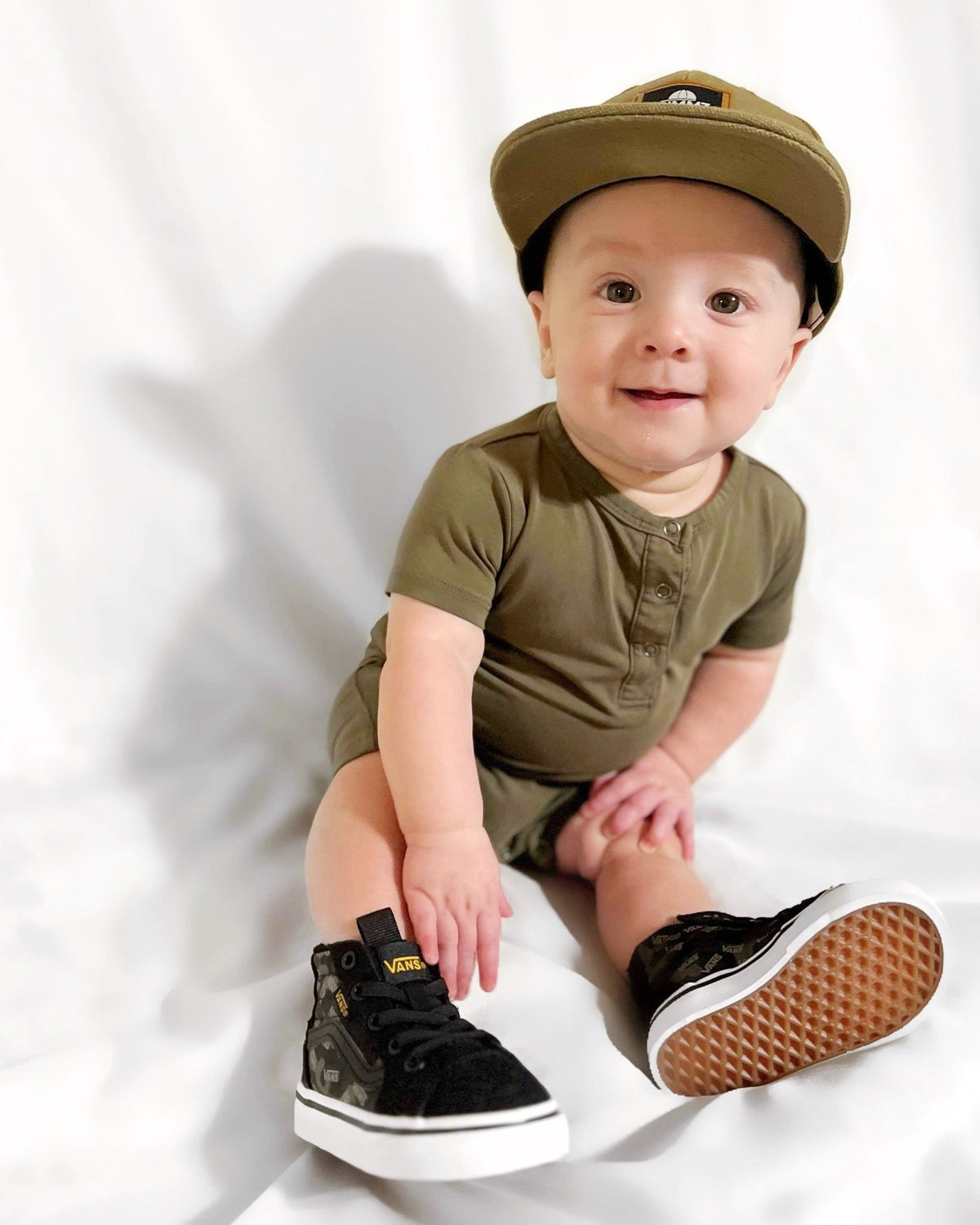 Shorty Romper- Dark Olive - Jettson Cole