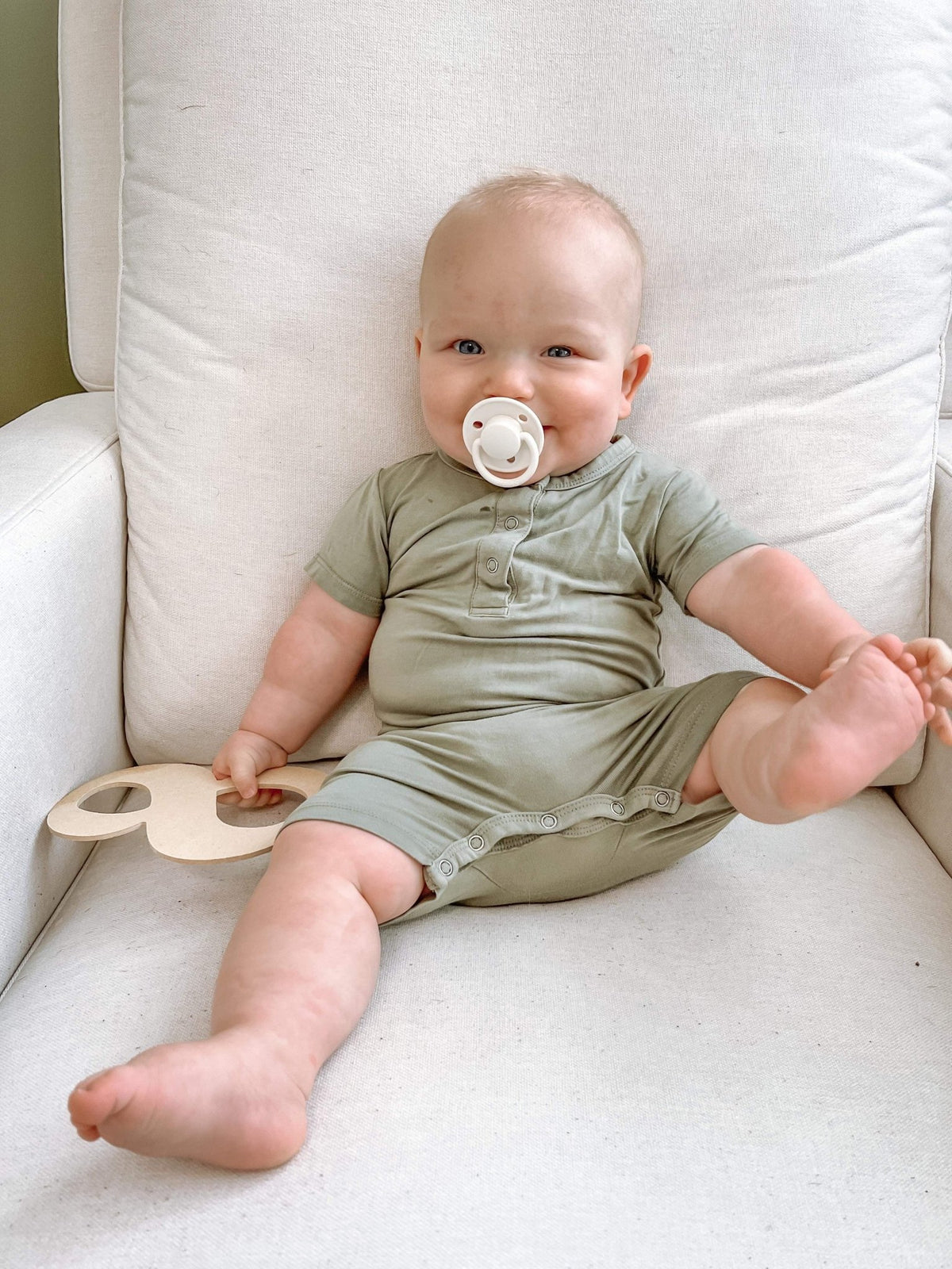 Shorty Romper- Sage - Jettson Cole